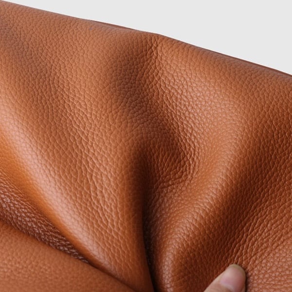 Sac à épaule unicolore en cuir véritable